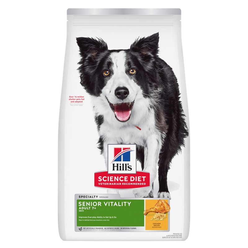 Hill's Science Diet Adult 7+ Senior Vitality Chicken Recipe Dry Dog Food by Hill's Pet Nutrition — dry kibble food for dogs