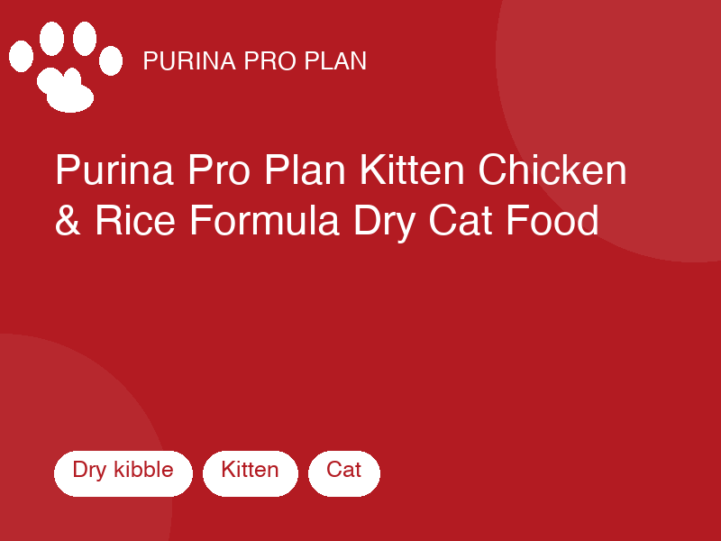 Purina Pro Plan Kitten Chicken & Rice Formula Dry Cat Food by Purina Pro Plan — dry kibble food for cats