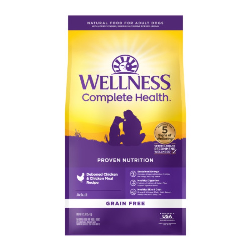 Wellness Complete Health Grain-Free Deboned Chicken & Chicken Meal Recipe by Wellness Pet Food — dry kibble food for dogs