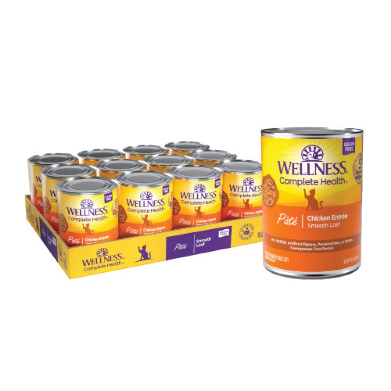 Wellness Complete Health Pate Chicken Entree Grain-Free Wet Cat Food by Wellness Pet Food — wet canned food for cats